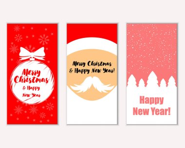 Mutlu Noeller ve mutlu yeni yıl tebrik kartları  