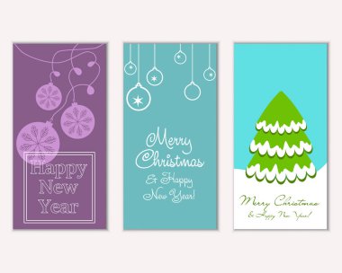 Mutlu Noeller ve mutlu yeni yıl tebrik kartları   