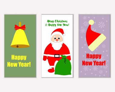 Mutlu Noeller ve mutlu yeni yıl tebrik kartları  