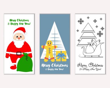 Mutlu Noeller ve mutlu yeni yıl tebrik kartları   