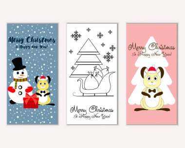 Mutlu Noeller ve mutlu yeni yıl tebrik kartları   