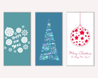 Mutlu Noeller ve mutlu yeni yıl tebrik kartları  