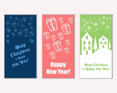 Mutlu Noeller ve mutlu yeni yıl tebrik kartları   