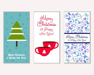 Mutlu Noeller ve mutlu yeni yıl tebrik kartları   