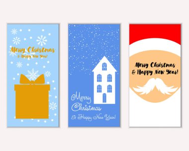 Mutlu Noeller ve mutlu yeni yıl tebrik kartları  