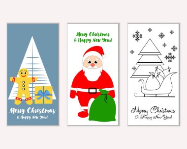 Mutlu Noeller ve mutlu yeni yıl tebrik kartları   