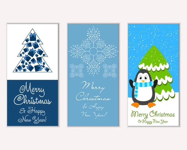 Renkli Noel kartları ile yeni yıl süslemeleri, illüstrasyon vektör