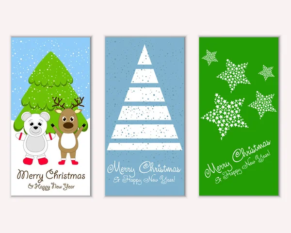 Renkli Noel kartları ile yeni yıl süslemeleri, illüstrasyon vektör
