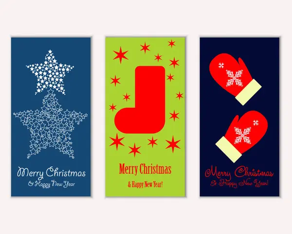 vektör çizim kış tatil tebrik kartları