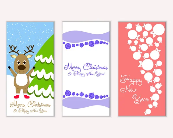 vektör çizim kış tatil tebrik kartları