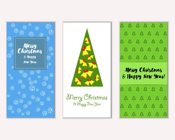 Renkli Noel kartları ile yeni yıl süslemeleri, illüstrasyon vektör