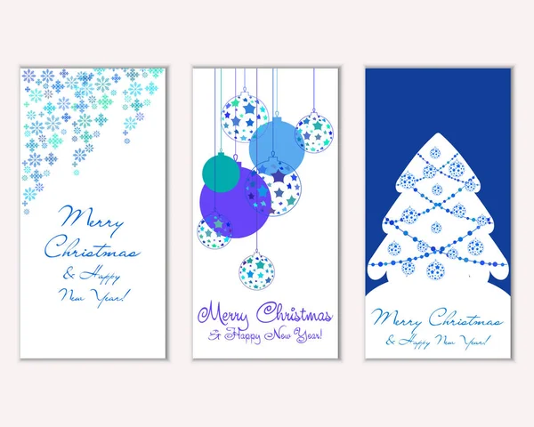 正月飾りとカラフルなクリスマス カード ベクトル イラスト — ストックベクタ