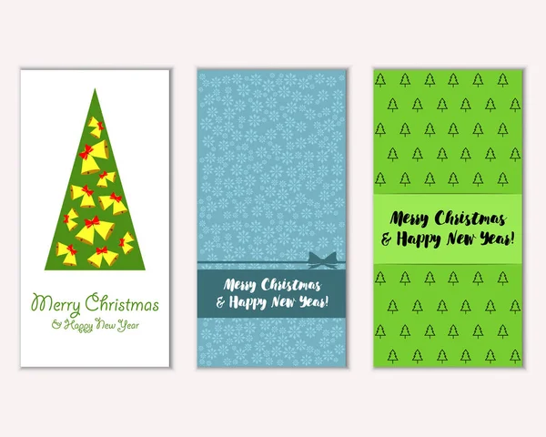 Renkli Noel kartları ile yeni yıl süslemeleri, illüstrasyon vektör
