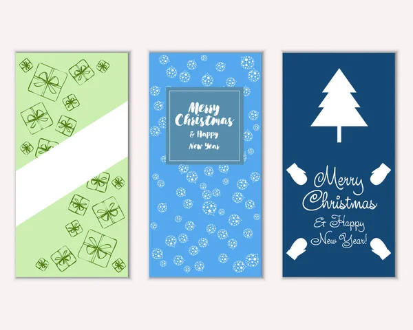 mutlu Noeller ve mutlu yeni yıl tebrik kartları vektör çizim