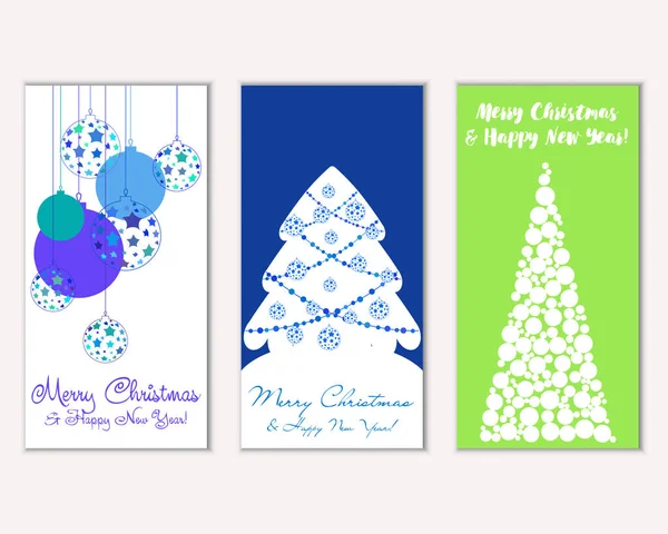 Renkli Noel kartları ile yeni yıl süslemeleri, illüstrasyon vektör