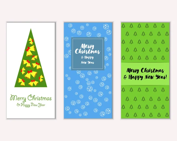 Renkli Noel kartları ile yeni yıl süslemeleri, illüstrasyon vektör