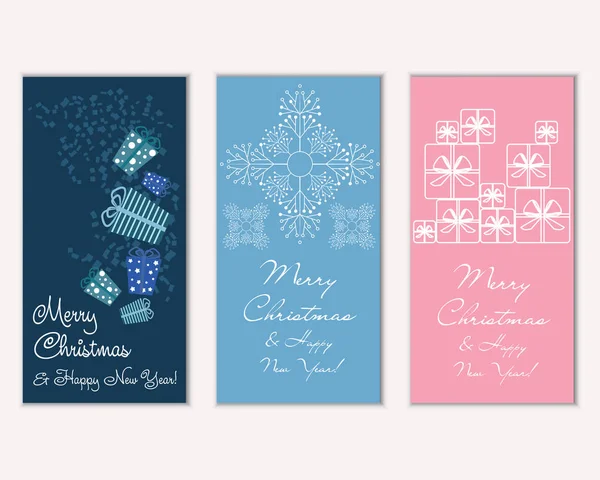 Renkli Noel kartları ile yeni yıl süslemeleri, illüstrasyon vektör