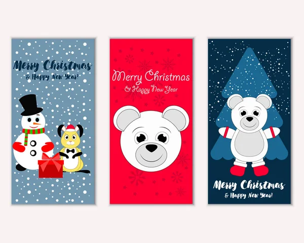 Renkli Noel kartları ile yeni yıl süslemeleri, illüstrasyon vektör