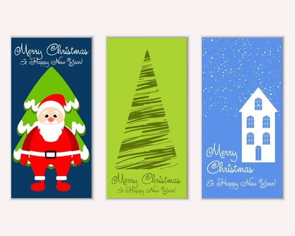 mutlu Noeller ve mutlu yeni yıl tebrik kartları vektör çizim     