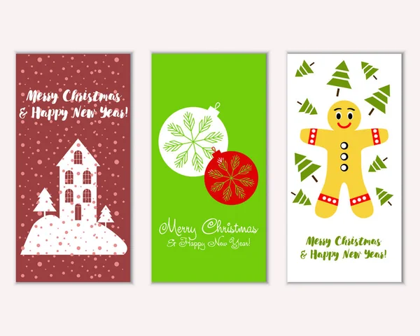 vektör çizim kış tatil tebrik kartları