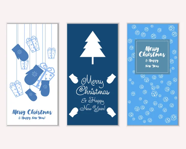 mutlu Noeller ve mutlu yeni yıl tebrik kartları vektör çizim