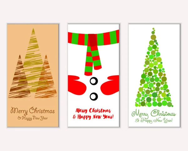 vektör çizim kış tatil tebrik kartları