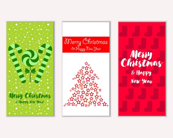 mutlu Noeller ve mutlu yeni yıl tebrik kartları vektör çizim