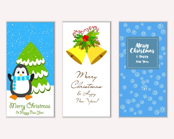 Renkli Noel kartları ile yeni yıl süslemeleri, illüstrasyon vektör