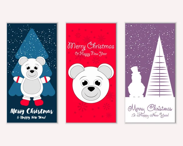 Renkli Noel kartları ile yeni yıl süslemeleri, illüstrasyon vektör