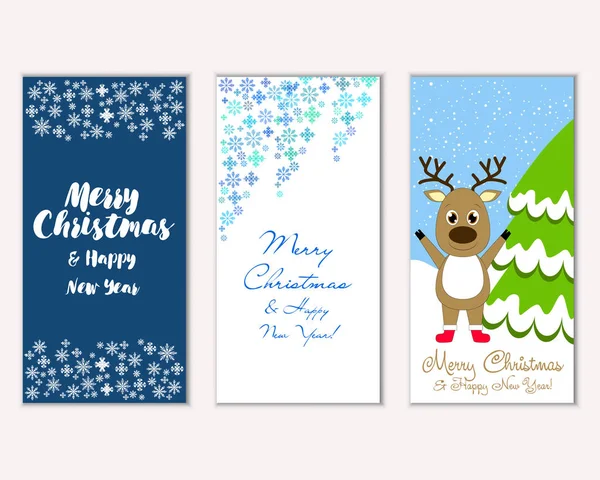 Illustration Vectorielle Des Cartes Vœux Joyeux Noël Bonne Année — Image vectorielle