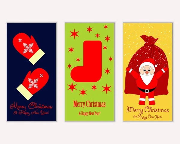 vektör çizim kış tatil tebrik kartları