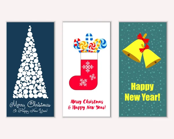 vektör çizim kış tatil tebrik kartları