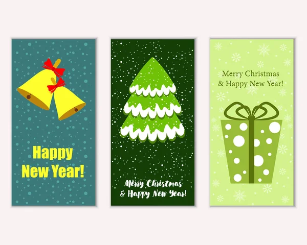 vektör çizim kış tatil tebrik kartları