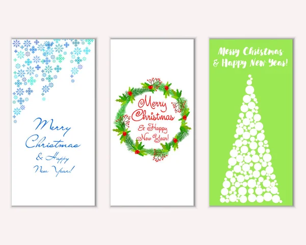 Renkli Noel kartları ile yeni yıl süslemeleri, illüstrasyon vektör