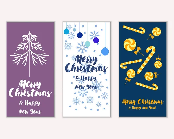 vektör çizim kış tatil tebrik kartları