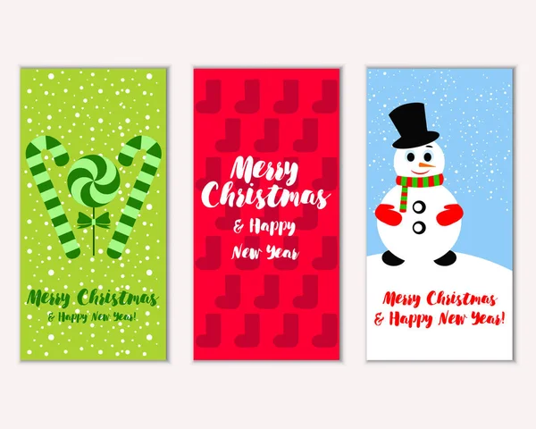 mutlu Noeller ve mutlu yeni yıl tebrik kartları vektör çizim