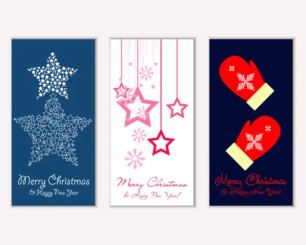 vektör çizim kış tatil tebrik kartları