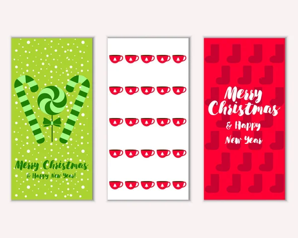 mutlu Noeller ve mutlu yeni yıl tebrik kartları vektör çizim