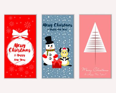 Mutlu Noeller ve mutlu yeni yıl tebrik kartları   