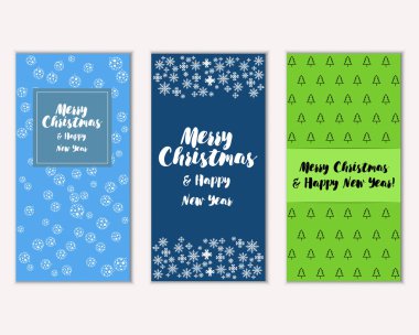 Renkli Noel kartları ile yeni yıl süslemeleri, illüstrasyon vektör