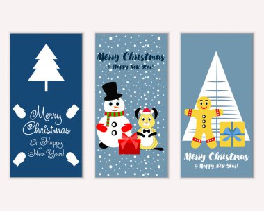 Mutlu Noeller ve mutlu yeni yıl tebrik kartları   