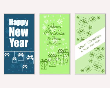 Mutlu Noeller ve mutlu yeni yıl tebrik kartları   