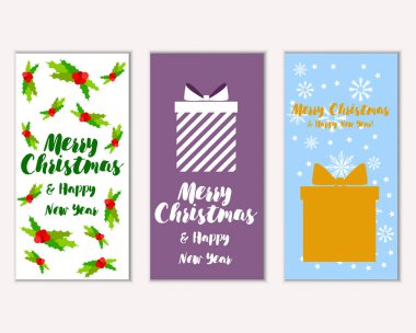 Mutlu Noeller ve mutlu yeni yıl tebrik kartları  
