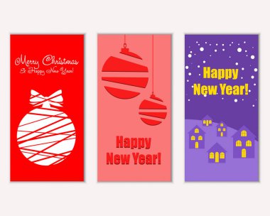 Mutlu Noeller ve mutlu yeni yıl tebrik kartları   