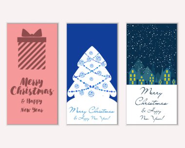 Mutlu Noeller ve mutlu yeni yıl tebrik kartları  