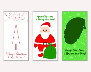 Mutlu Noeller ve mutlu yeni yıl tebrik kartları  