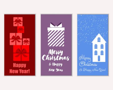 Mutlu Noeller ve mutlu yeni yıl tebrik kartları  