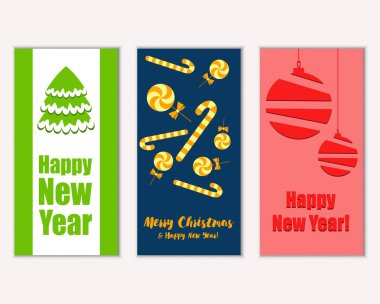 Mutlu Noeller ve mutlu yeni yıl tebrik kartları   