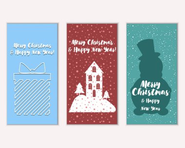 Mutlu Noeller ve mutlu yeni yıl tebrik kartları  