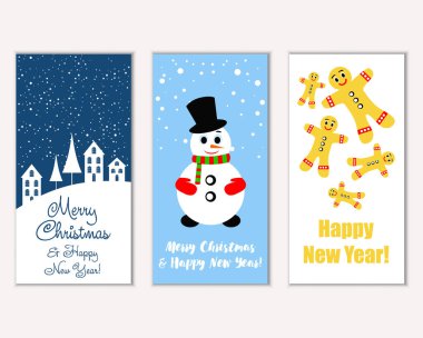Mutlu Noeller ve mutlu yeni yıl tebrik kartları   
